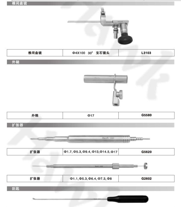 椎間盤鏡配套手術(shù)器械