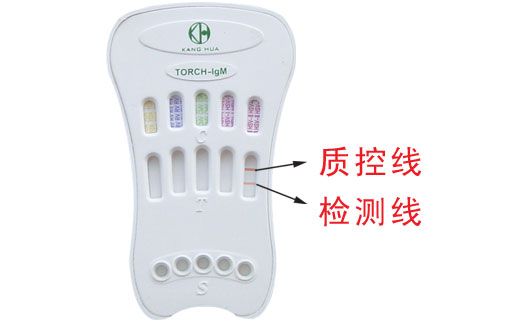 TORCH-IgM(TOX-IgM、RV-IgM、CMV-IgM、HSV-Ⅰ-IgM、HSV-Ⅱ-IgM)五項(xiàng)聯(lián)合檢測(cè)試劑(膠體金法)