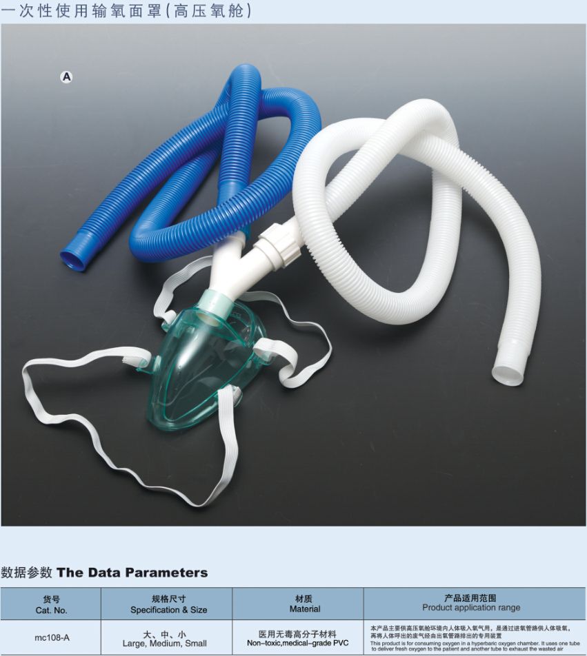 一次性使用輸氧面罩