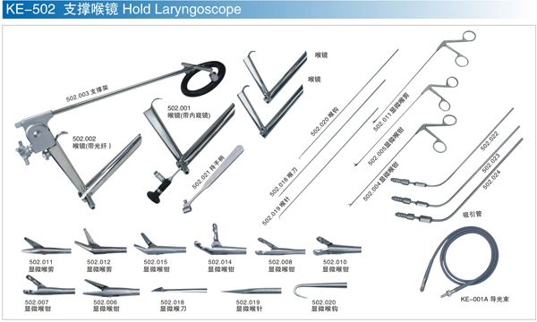 支撐喉鏡成套手術(shù)器械