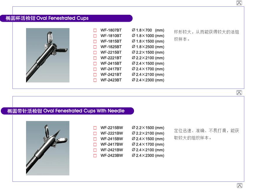 WF型內(nèi)鏡用軟管式活組織取樣鉗