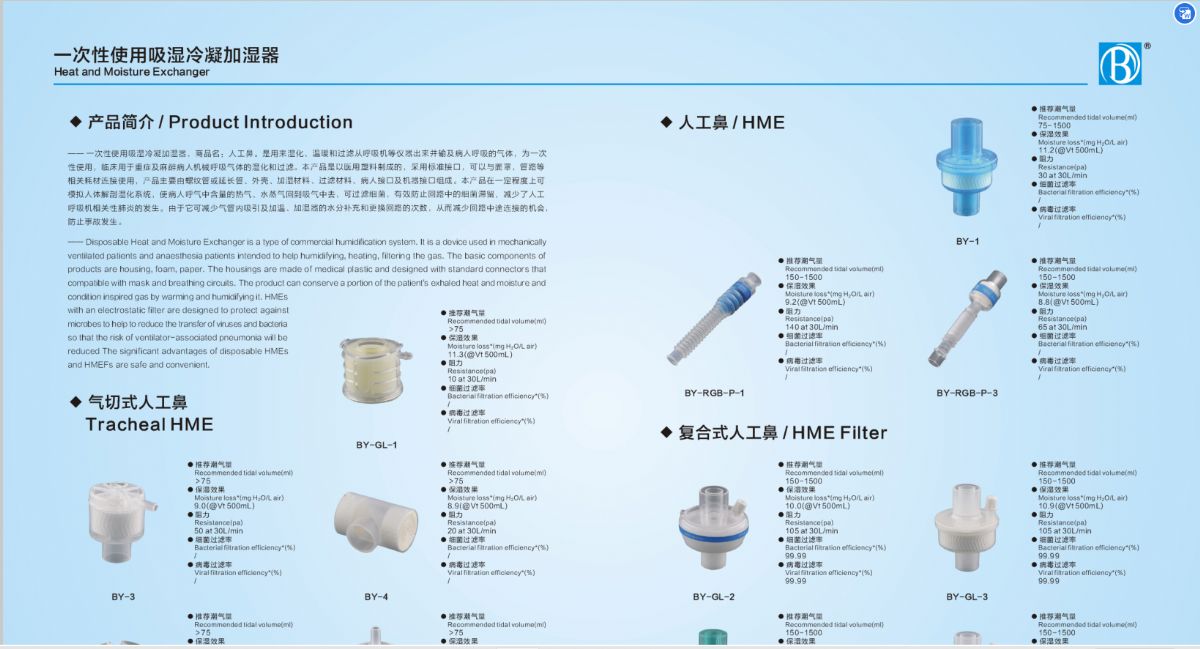 一次性使用吸濕冷凝加濕器